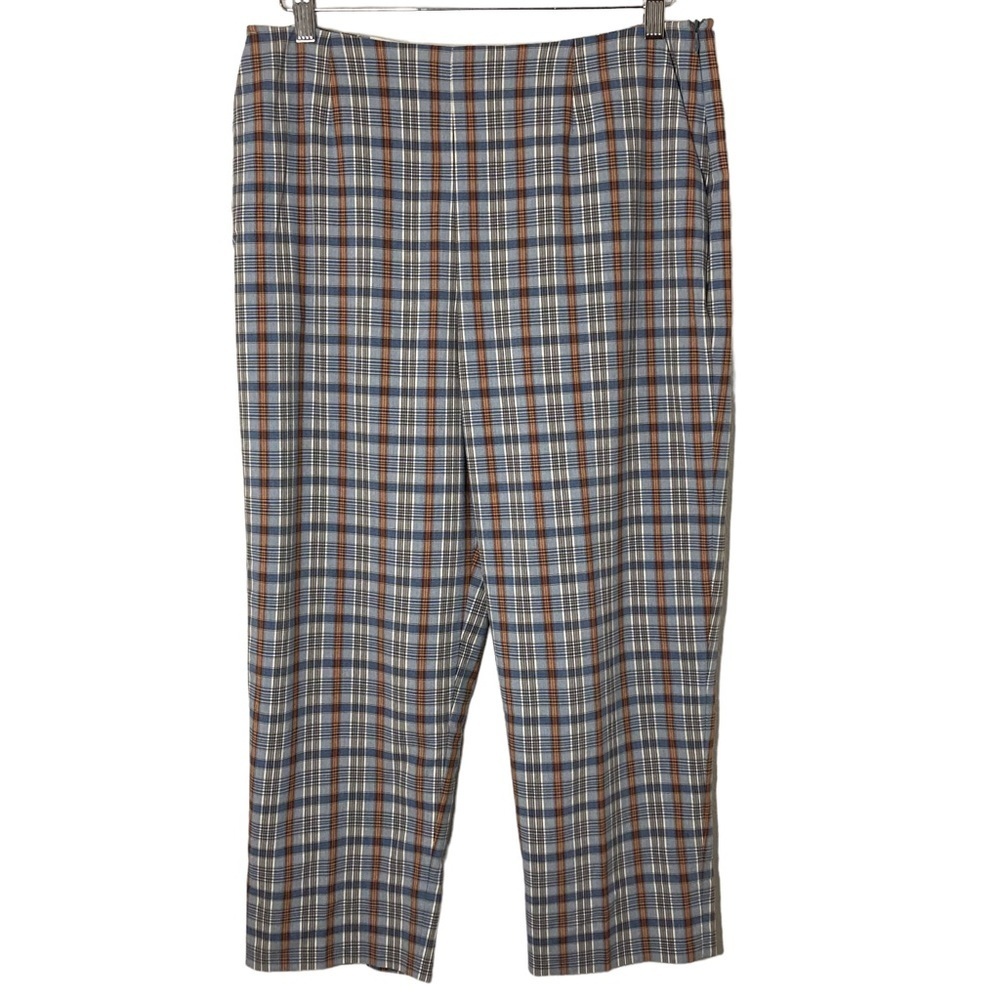 Cutter & Buck Plaid High Rise Cropped Pants 14